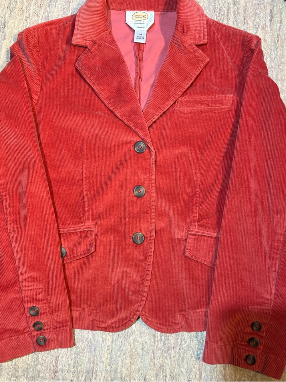 Talbots Raspberry Corduroy Cotton short shaped Jacket 10P